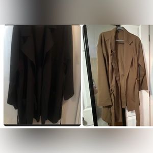 2 long jackets/ trenches
